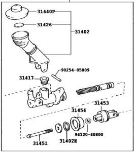 OEM Chaser JZX100 Clutch Master Cylinder Mark II 1997-2001 Cresta