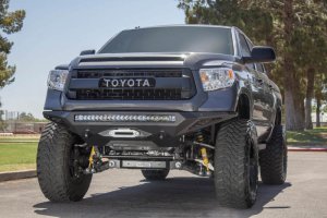 Addictive Desert Designs 2014-2021 Toyota Tundra Stealth Fighter Front Bumper w/Winch Mount & Sen...