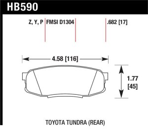 Hawk 08-10 Toyota Land Cruiser / 07-10 Tundra Super Duty Street Rear Brake Pads