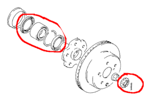 OEM Toyota Rear Wheel Bearing Kit Crown Supra Celsior Aristo GS300 GS400 Chaser Cresta etc JZS155...