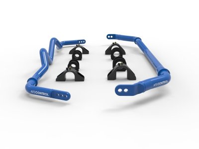 aFe CONTROL Front and Rear Sway Bar Set Blue