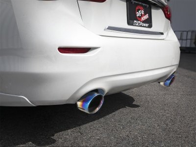 Takeda 2-1/2 IN 304 Stainless Steel Axle-Back Exhaust System w/Blue Flame Tips