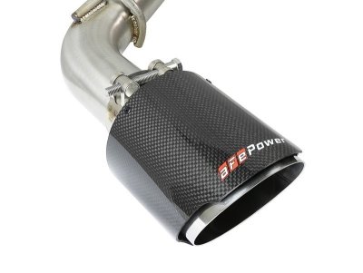 Takeda 2-1/2 IN 304 Stainless Steel Cat-Back Exhaust System w/ Carbon Fiber Tips