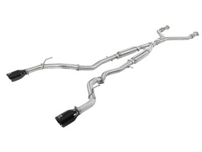 Takeda 2-1/2 IN 304 Stainless Steel Cat-Back Exhaust System w/ Black Tips