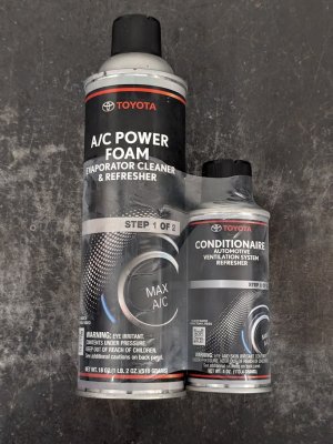 Toyota A/C Refresh Service Kit Power Foam Air Conditioning Evaporator Cleaner