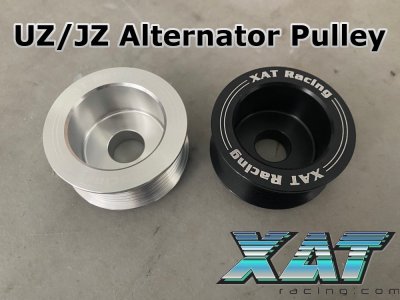 XAT billet aluminum alternator V8 1UZ pulley