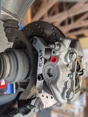 LS430 Supra brake bracket installed on SC430