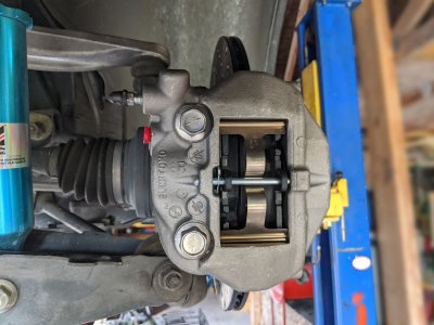 LS430 Supra brake bracket installed on SC430