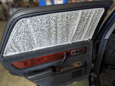 Century side window lace curtains OEM Toyota V12 GZG50 dealer option